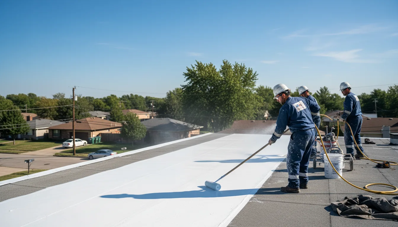 Commercial roof coating in Kaneville, IL near me